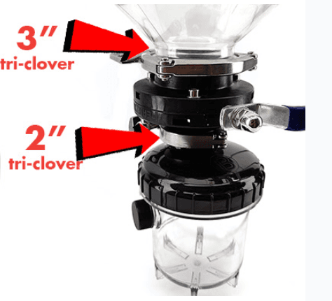 FermZilla Tri-Conical - 3 Inch x 2 Inch Tri-Clamp Butterfly Valve image 2