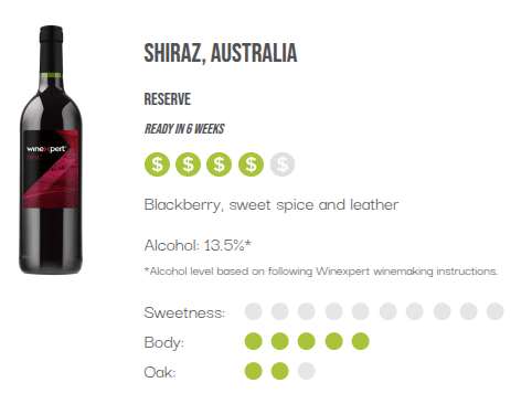 WineXpert Reserve Wine making kit Australian Shiraz 10L (MAKES 23L) image 2
