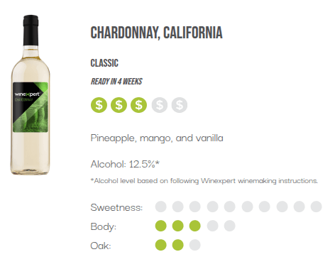 WineXpert Classic Wine making kit California Chardonnay 8L (MAKES 23L) image 2