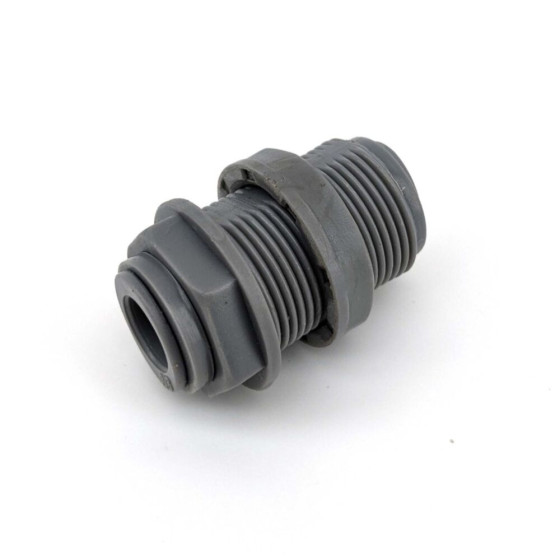 Duotight - 8mm (3/8”) Female x 8mm (3/8”) Female Bulkhead with Locknut