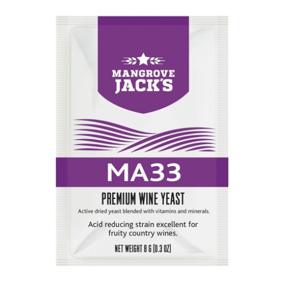 intner's Harvest Yeast - MA33 - white fruit country wines, acid reducing (8g)
