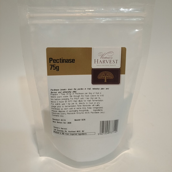 Vintner's Harvest Pectinase 75g Additives League of Brewers NZ