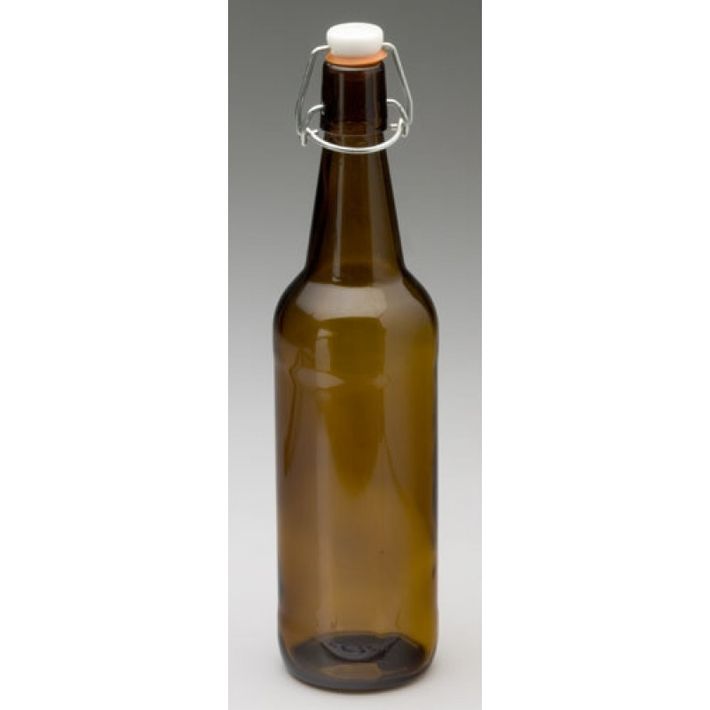 Glass Flip  Top  Bottle  750ml Amber Case of 12 Glass 