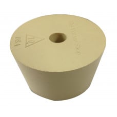Rubber stopper / bored bung. #10 w/airlock hole (for plastic carboy)