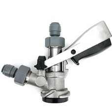 Keg Coupler - D-Type Stainless with Duotight Fittings