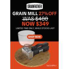 Grainfather Electric Grain Mill + Bamboo Mounting Board