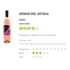 WineXpert Reserve Wine making kit Australian Grenache Rose 10L (MAKES 23L)