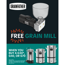 SEPTEMBER PROMO: Grainfather G40 + FREE Grainfather Electric Grain Mill + Bamboo Mounting Board