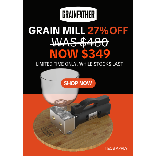 Grainfather Electric Grain Mill + Bamboo Mounting Board