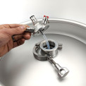 Ball Lock Tapping Head to 2inch Tri-Clover