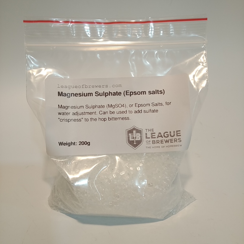 Magnesium Sulphate (Epsom Salt) 200g Additives League of Brewers NZ